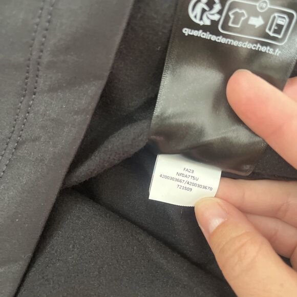 North Face 1/4 Zip Pioneer Peak Jacket Mens XXL Black Fleece Lined Lightweight - Picture 4 of 7